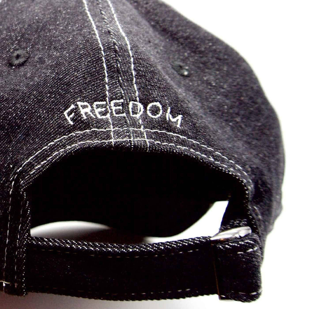 Freedom Pusher Dad Cap Black Denim  Freedom   
