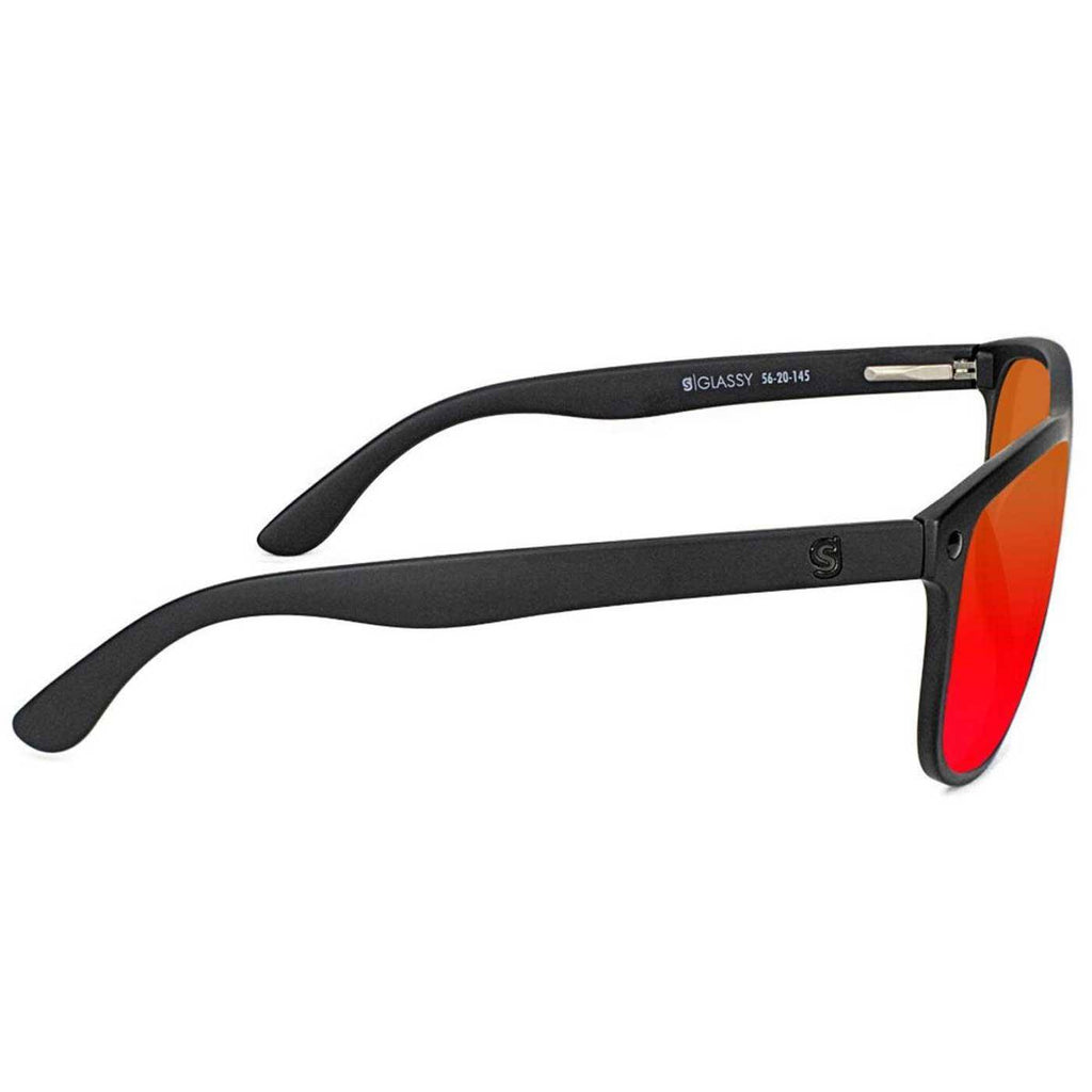 Glassy Cole Polarized Premium Sonnenbrille Blackout Red Mirror  Glassy Eyewear   