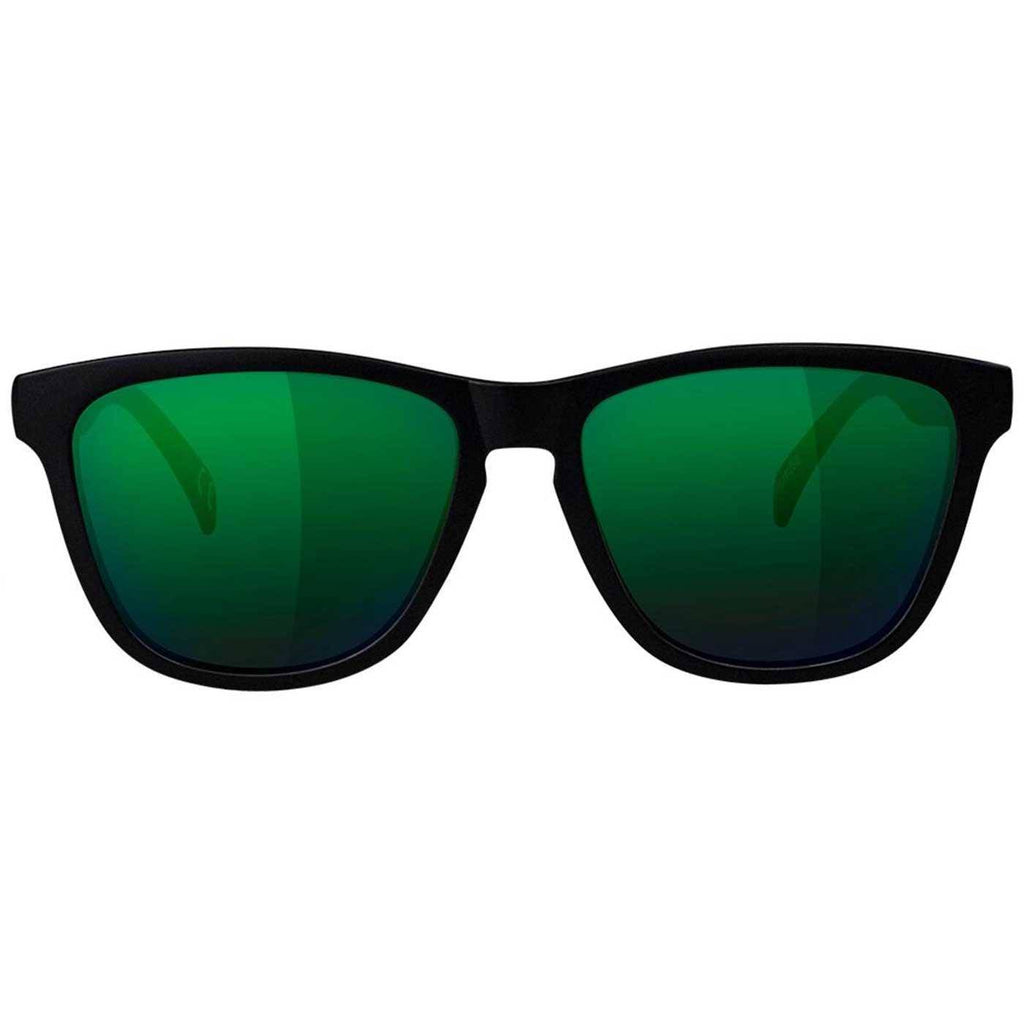 Glassy Deric Polarized Sonnenbrille Matte Black Green Mirror  Glassy Eyewear   