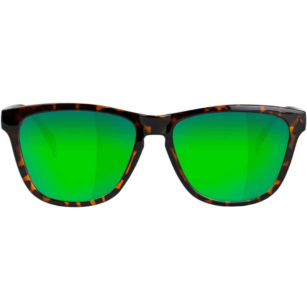 Glassy Deric Polarized Sonnenbrille Tortoise Green Mirror  Glassy Eyewear   