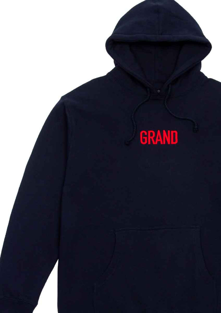 Grand Collection Block Hooded Sweatshirt Navy  Grand Collection   