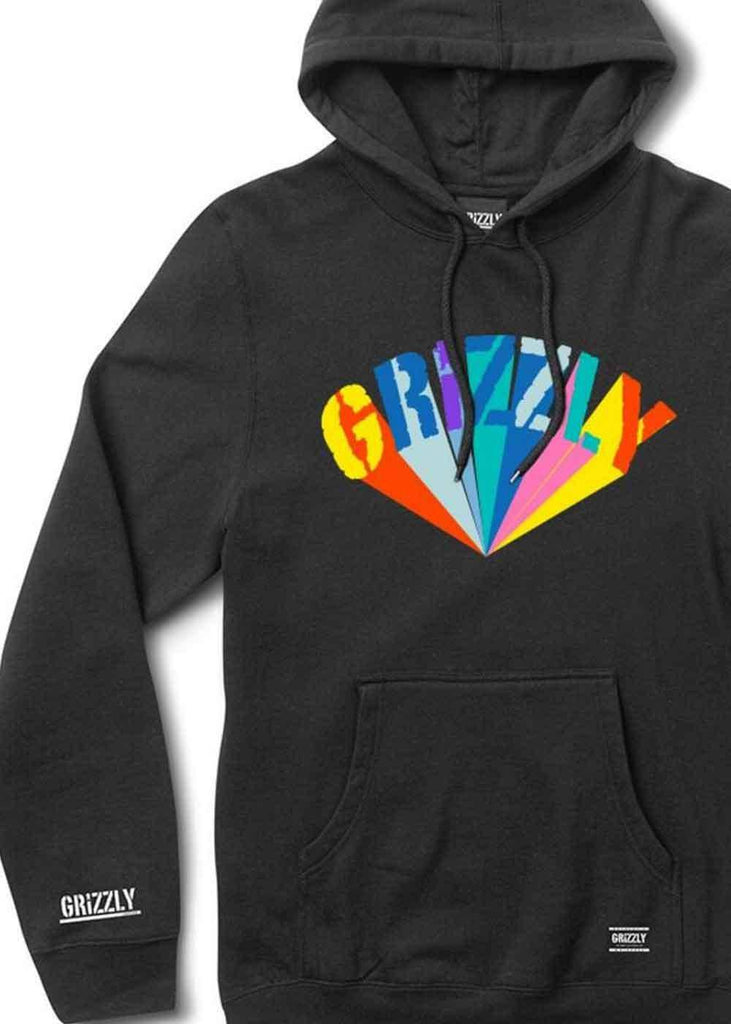 Grizzly Color Wheel Hooded Sweatshirt Black  Grizzly   
