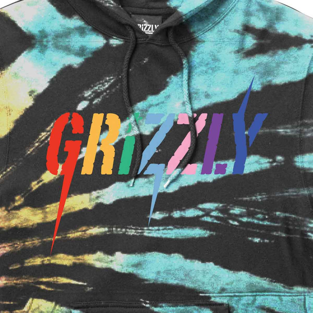 Grizzly Incite Hooded Sweatshirt Tie Dye  Grizzly   