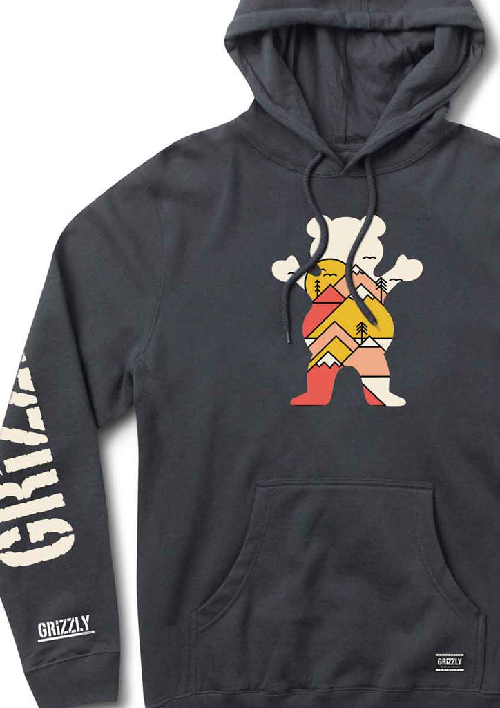 Grizzly Mountain Belt Hooded Sweatshirt Navy  Grizzly   