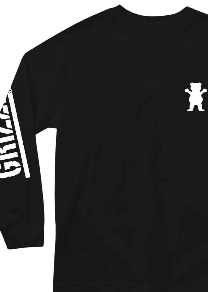 Grizzly Mini Bear Longsleeve T-Shirt Black White  Grizzly   