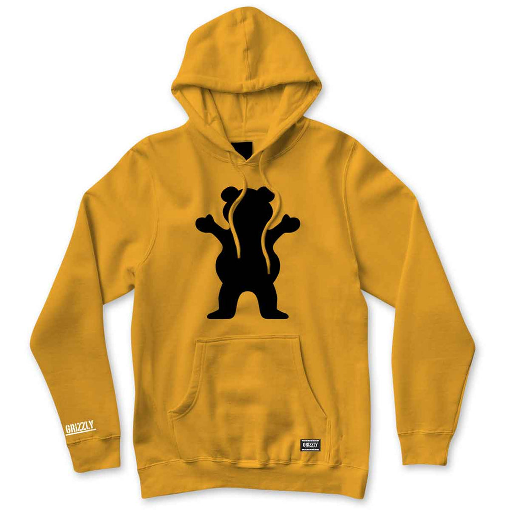 Grizzly OG Bear Hooded Sweatshirt Gold Black  Grizzly   