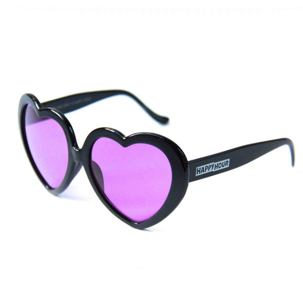 Happy Hour Heart Ons Black Purple Sonnenbrille  Happy Hour   