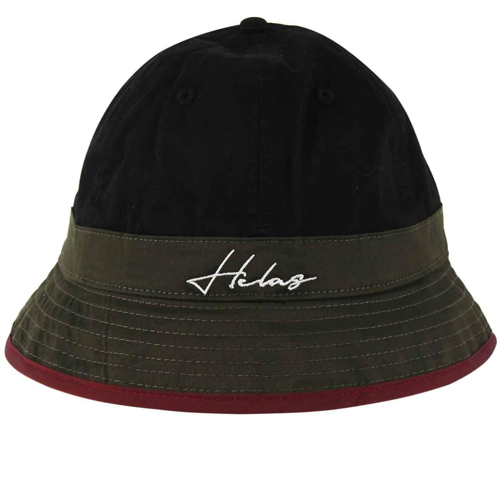 Helas Match Bucket Hat Black Green  Helas   