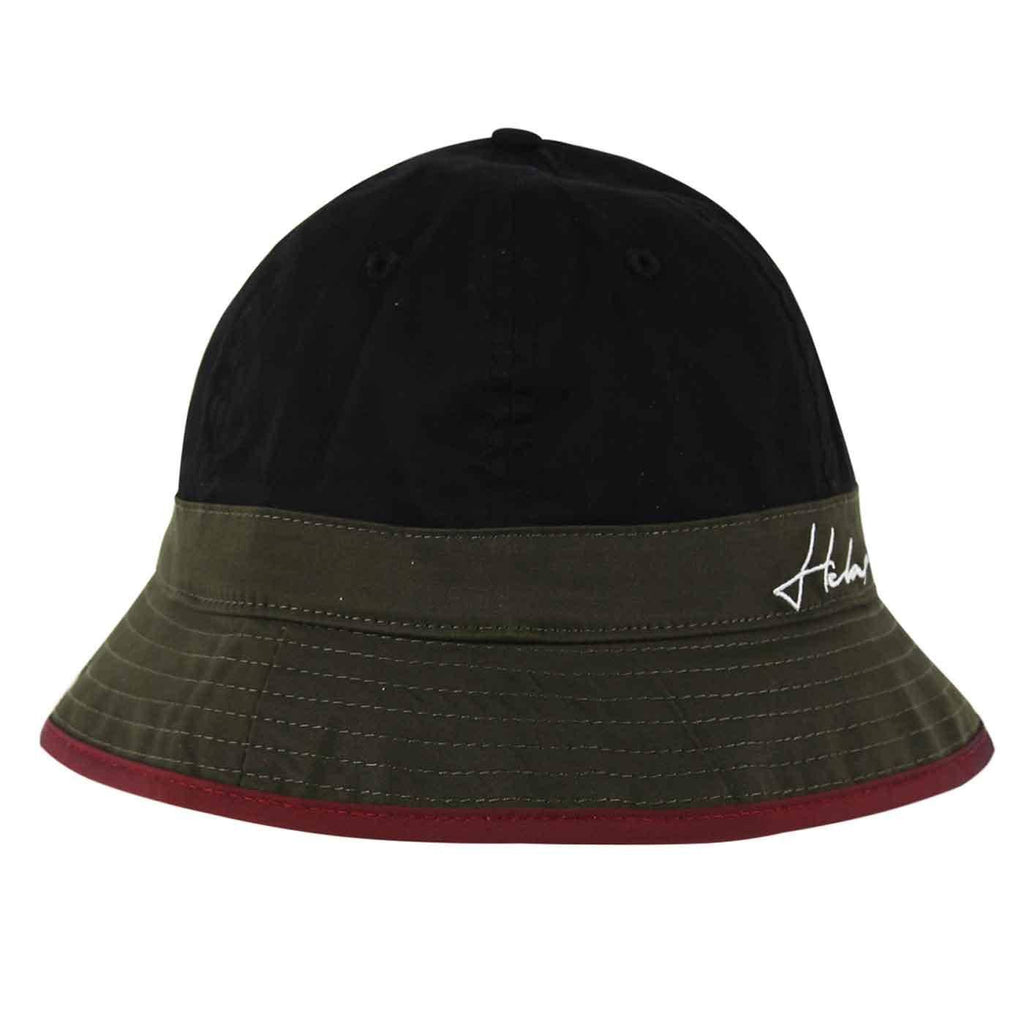 Helas Match Bucket Hat Black Green  Helas   