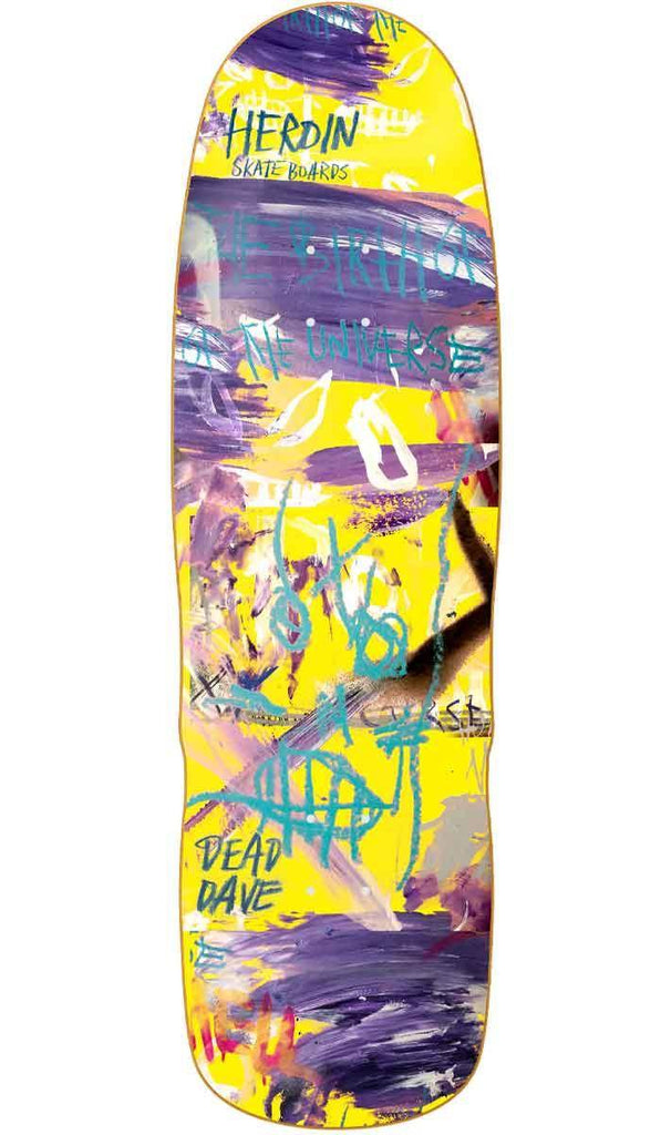 Heroin Dead Dave Painted 10.1 Shaped Deck  Heroin Skateboards   