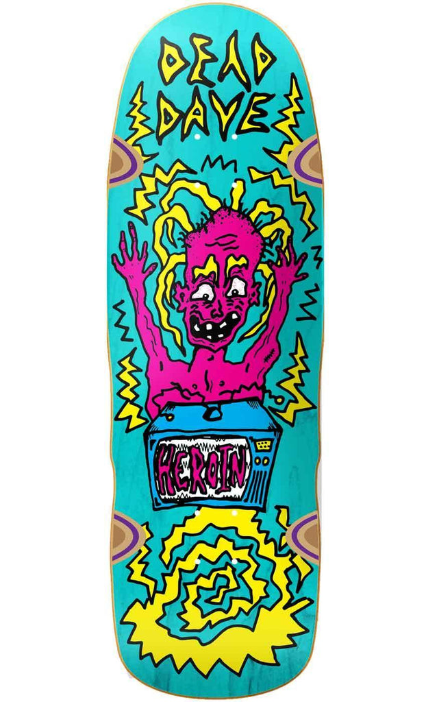 Heroin Dead Dave TV Casualty 10.125 Shaped Deck  Heroin Skateboards   