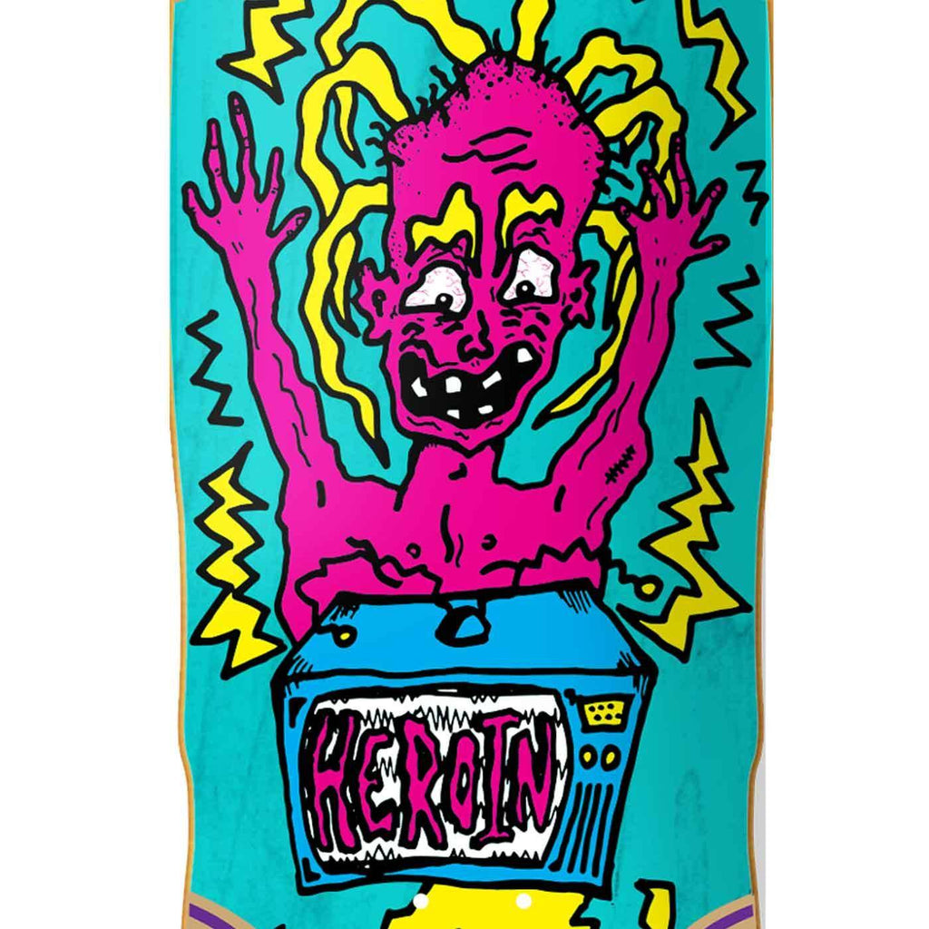 Heroin Dead Dave TV Casualty 10.125 Shaped Deck  Heroin Skateboards   