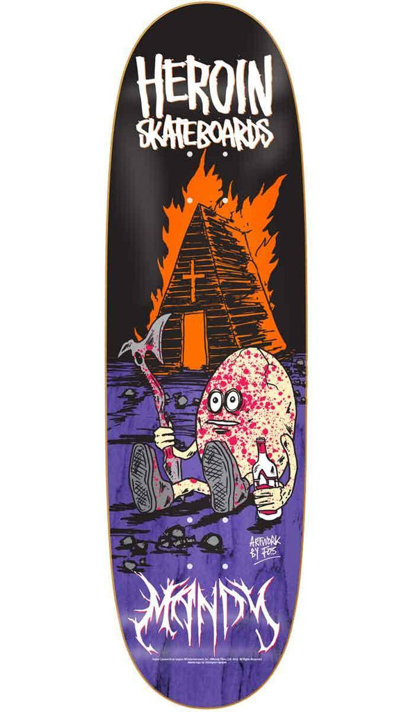 Heroin Mandy X Fos 9.125 Big Egg Shaped Deck  Heroin Skateboards   