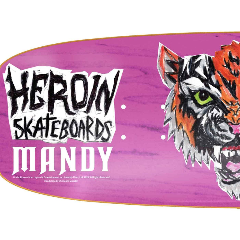 Heroin Mandy X Enemy 9.5 Symmetrical Shovel Shaped Deck  Heroin Skateboards   