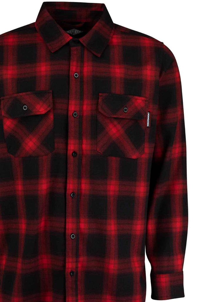 Independent Mission Flanell Shirt Red Check  Independent   