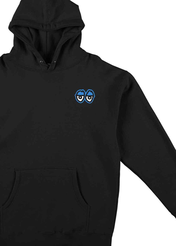 Krooked Eyes Embroidered Hooded Sweatshirt Black Blue  Krooked   