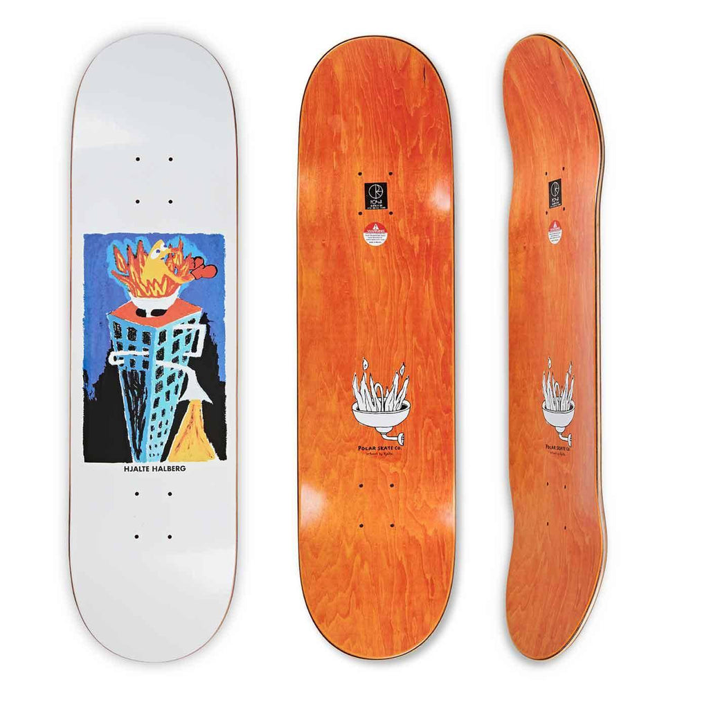 Polar Skate Co. Halberg Burning Sink 8.375 Deck  Polar   