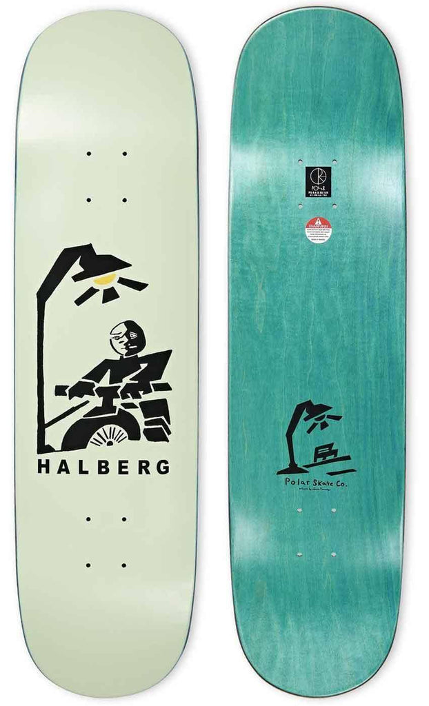Polar Skate Co. Halberg Insomnia 8.5 P2 Shape Deck Mint  Polar   