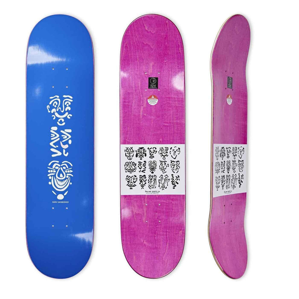 Polar Skate Co. Sanbongi Faces 8.25 Deck Blue  Polar   