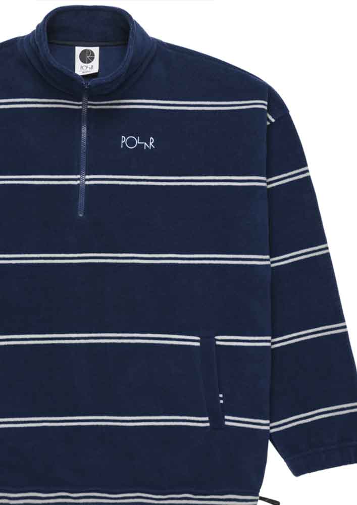 Polar Striped Fleece Pullover 2.0 Rich Navy  Polar   