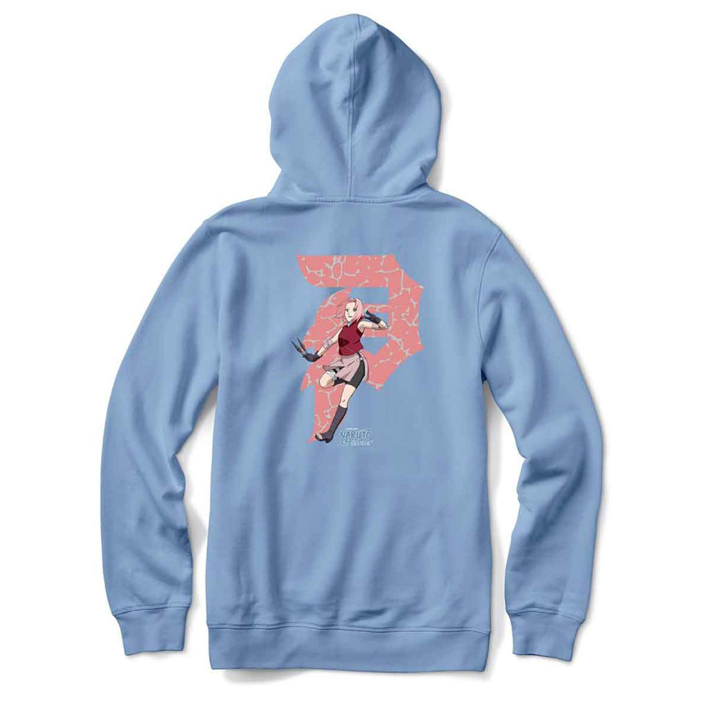Primitive Naruto Sakura Dirty P Hooded Sweatshirt Colombian Blue  Primitive   