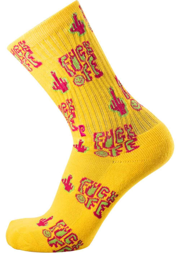 Psockadelic Fuck Off Socks Yellow  Psockadelic   