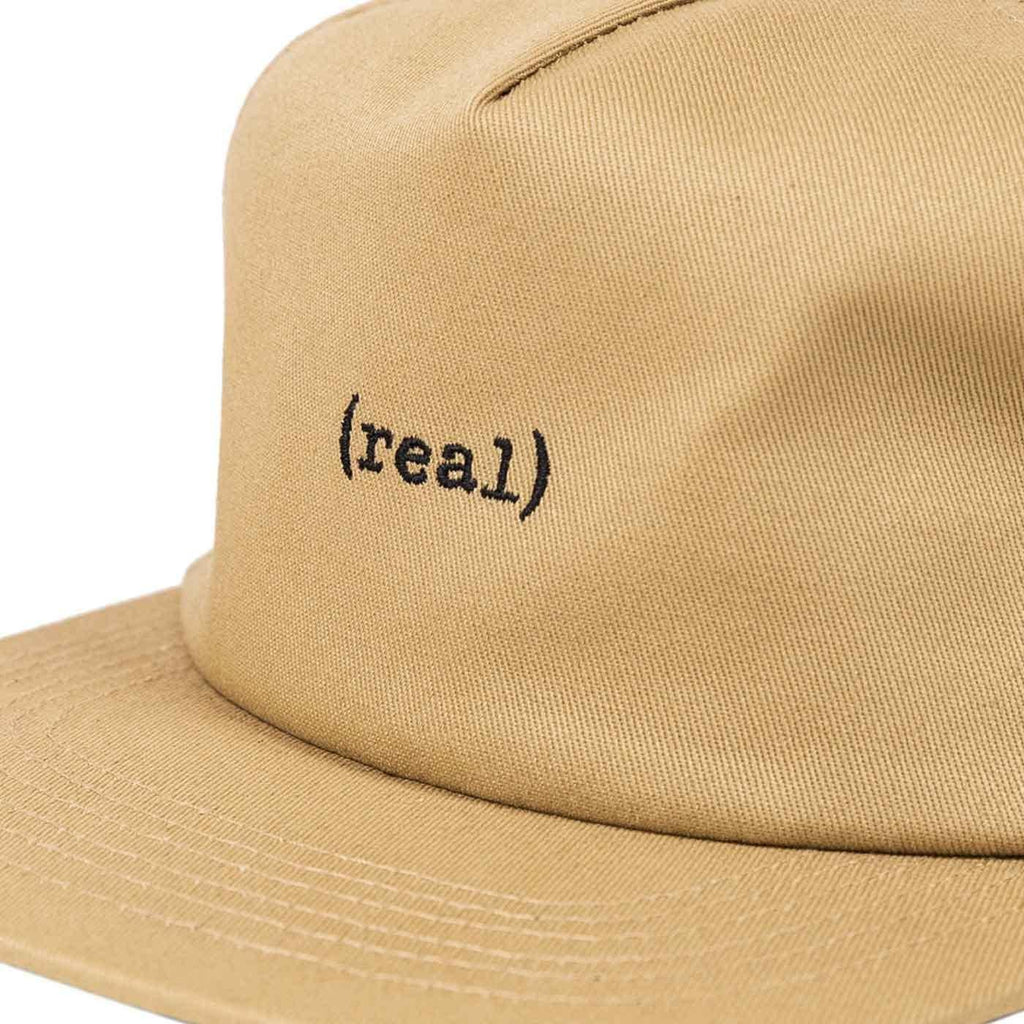Real Lower Snapback Cap Khaki Black  Real   