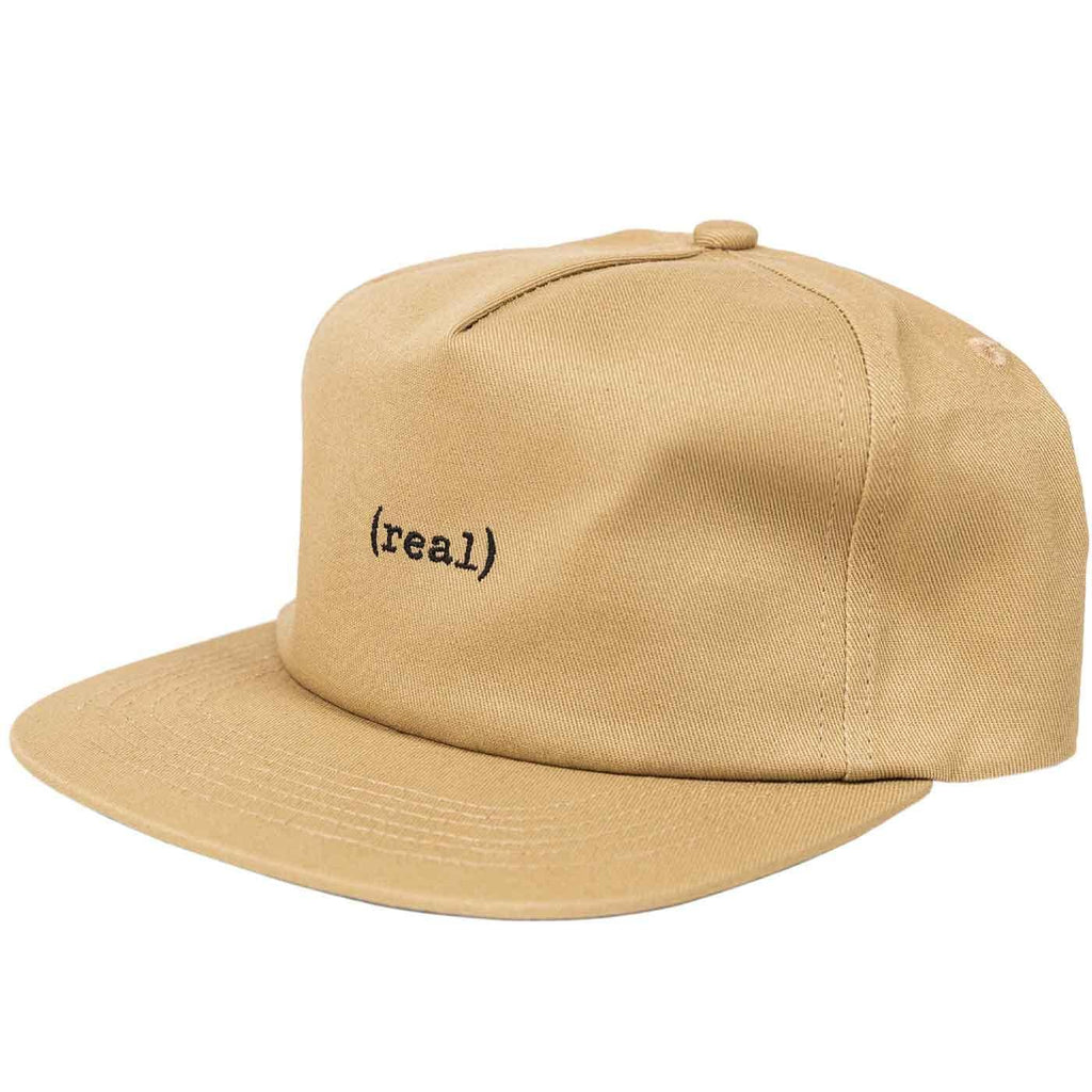 Real Lower Snapback Cap Khaki Black  Real   