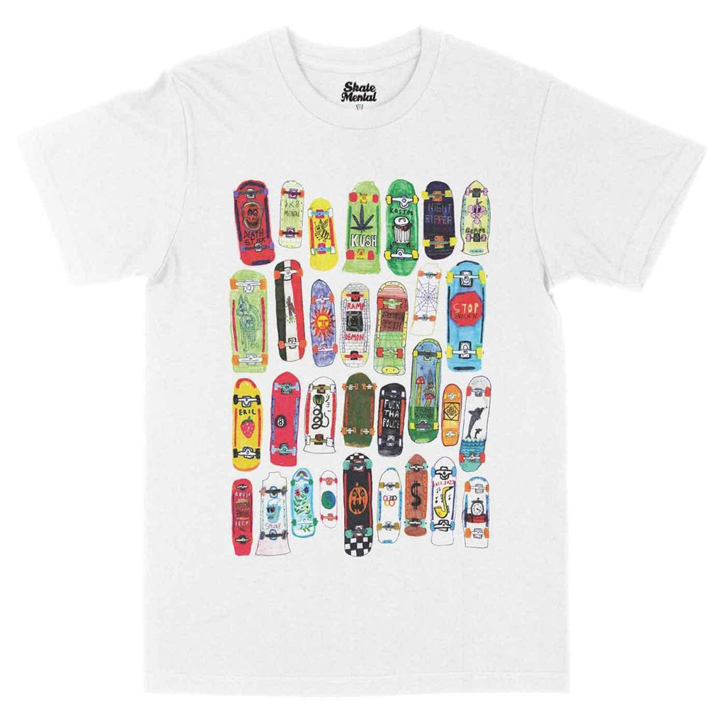 Skate Mental Mini Boards T-Shirt White  Skate Mental   