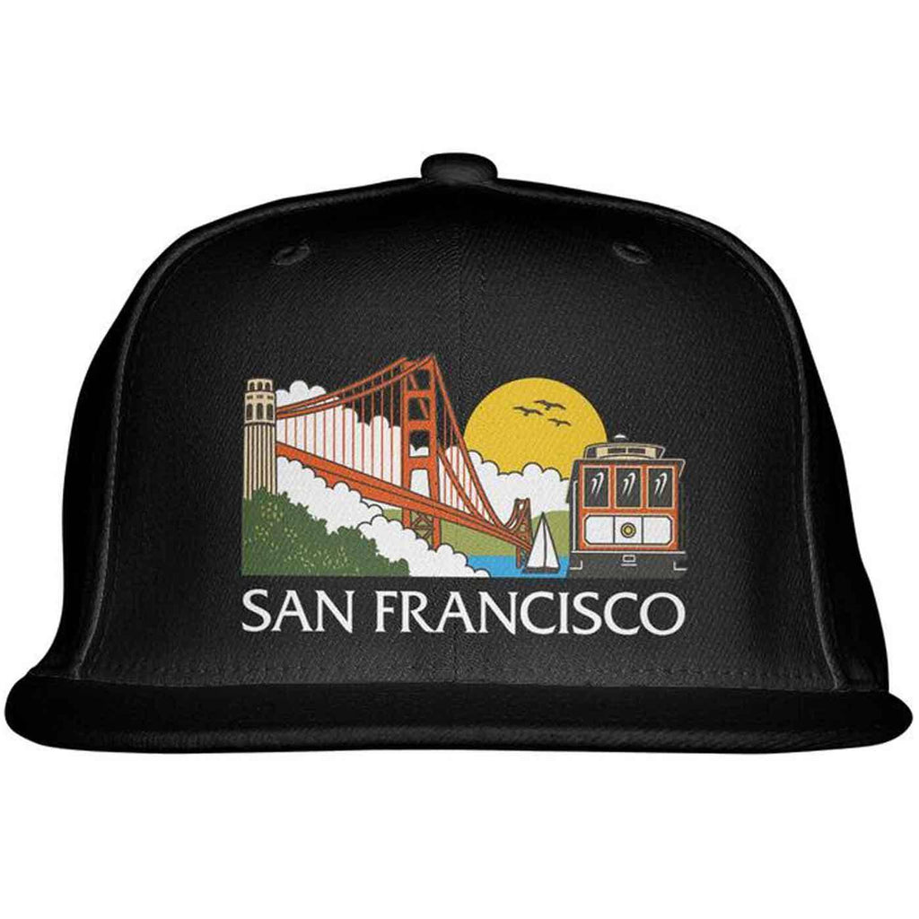 Skate Mental SF Tourist Snapback Cap Black  Skate Mental   