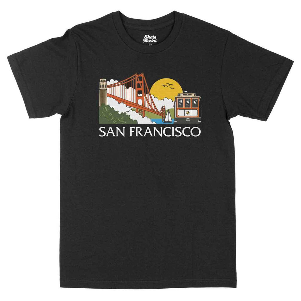 Skate Mental SF Tourist T-Shirt Black  Skate Mental   