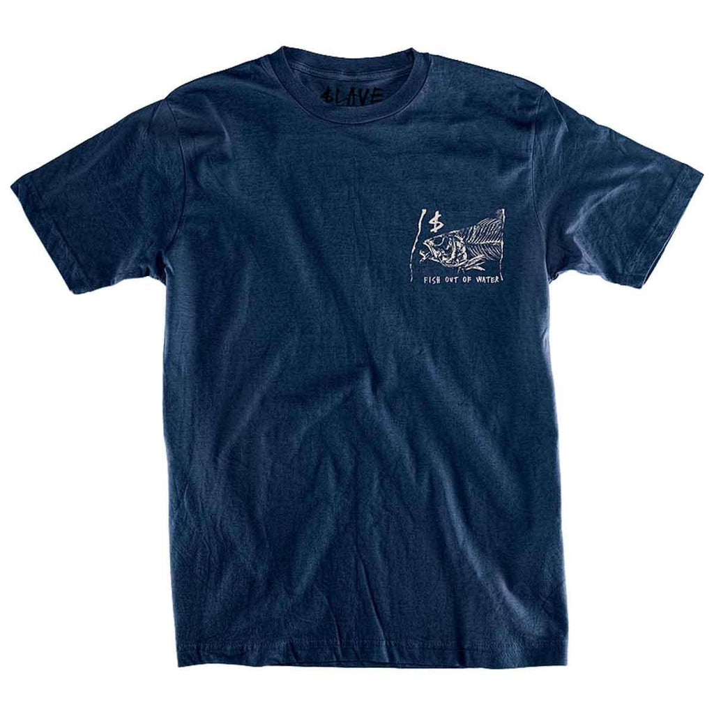 Slave Fish Out Of Water T-Shirt Navy  Slave   