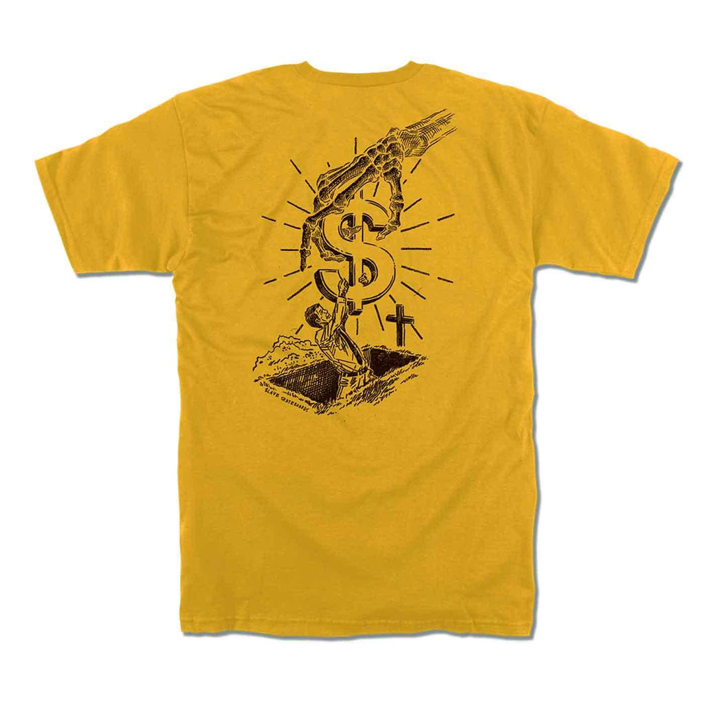 Slave Grave Sign T-Shirt Gold  Slave   