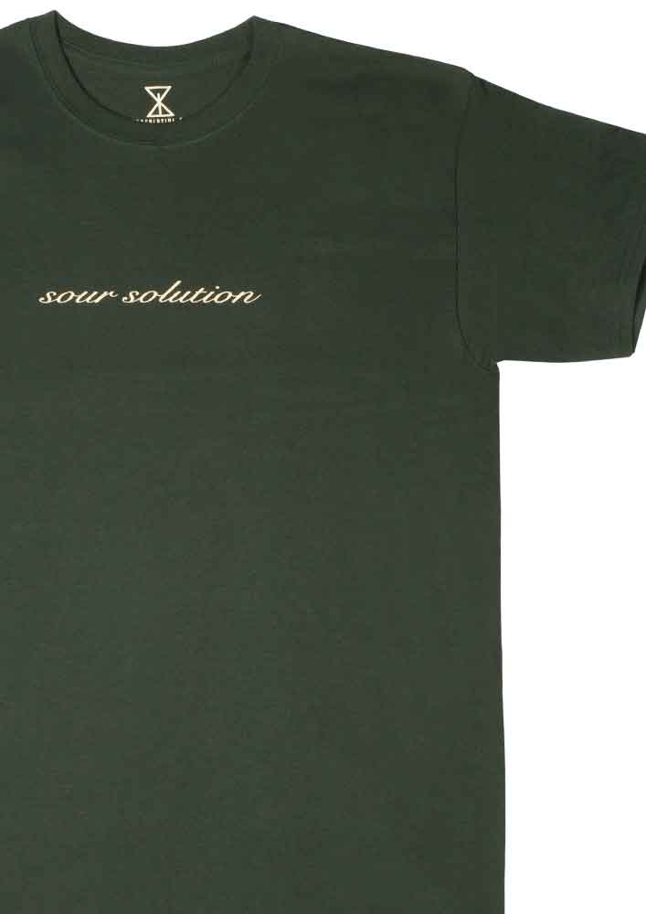 Sour Solution Script T-Shirt Forest Green  Sour   