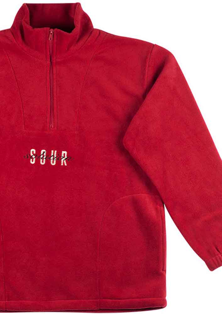 Sour Spothunter 1/4 Zip Fleece Jacket Red  Sour   