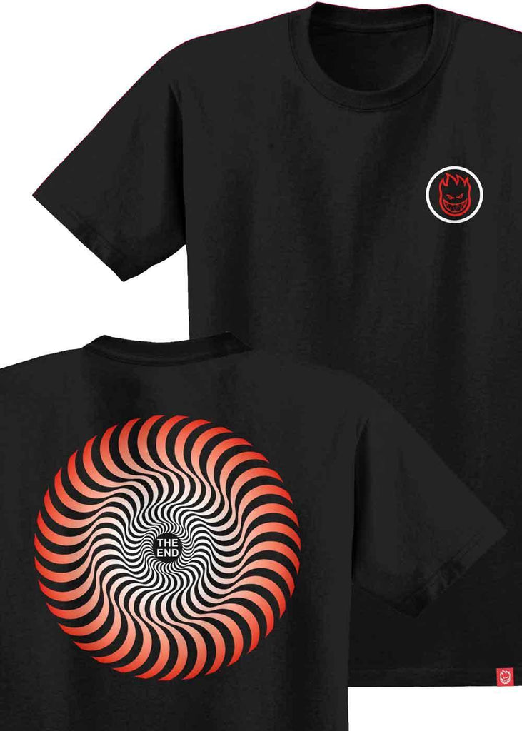 Spitfire Classic 87 Swirl Fade T-Shirt Black Red White  Spitfire   