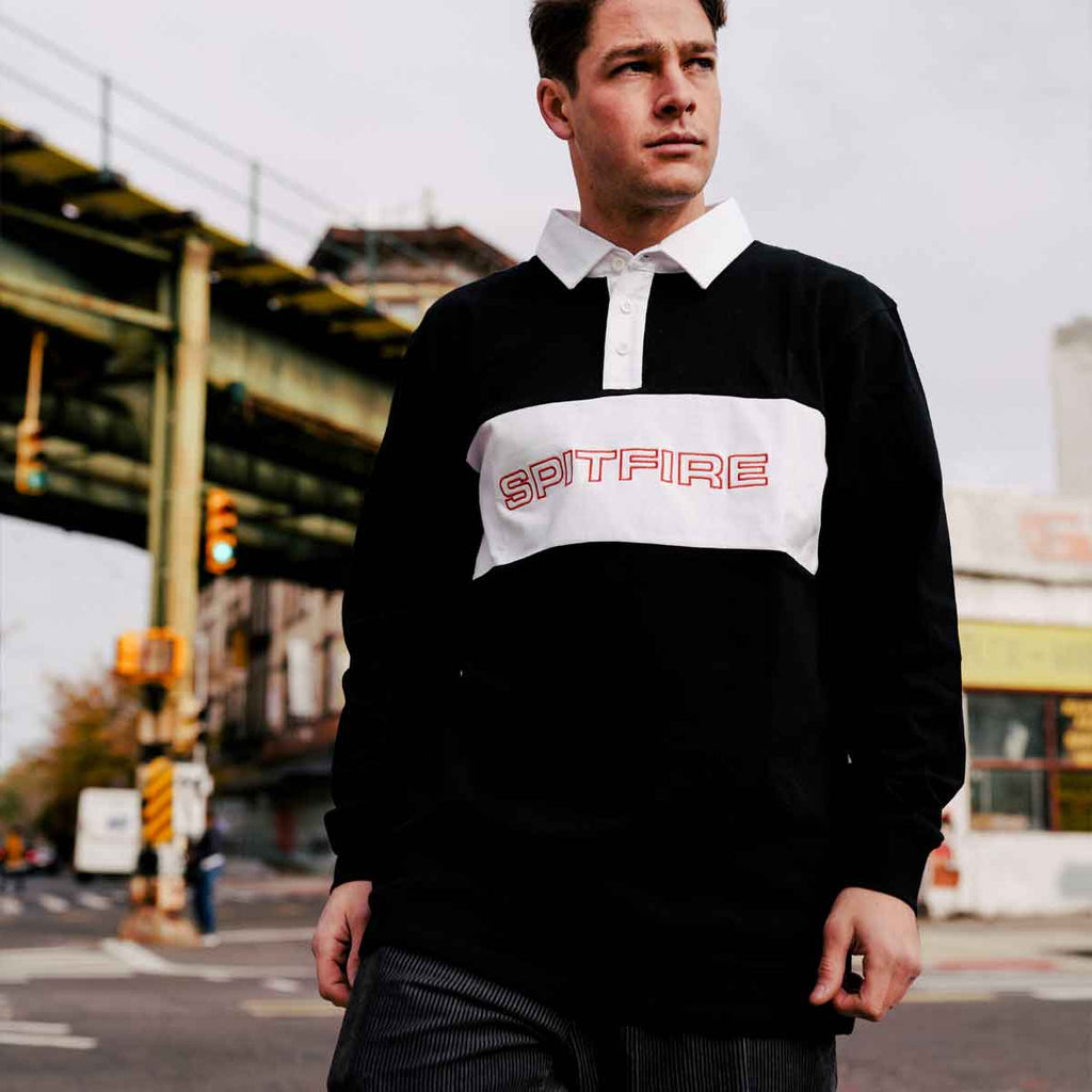 Spitfire Wheels Geary Longsleeve Polo Black  Spitfire   
