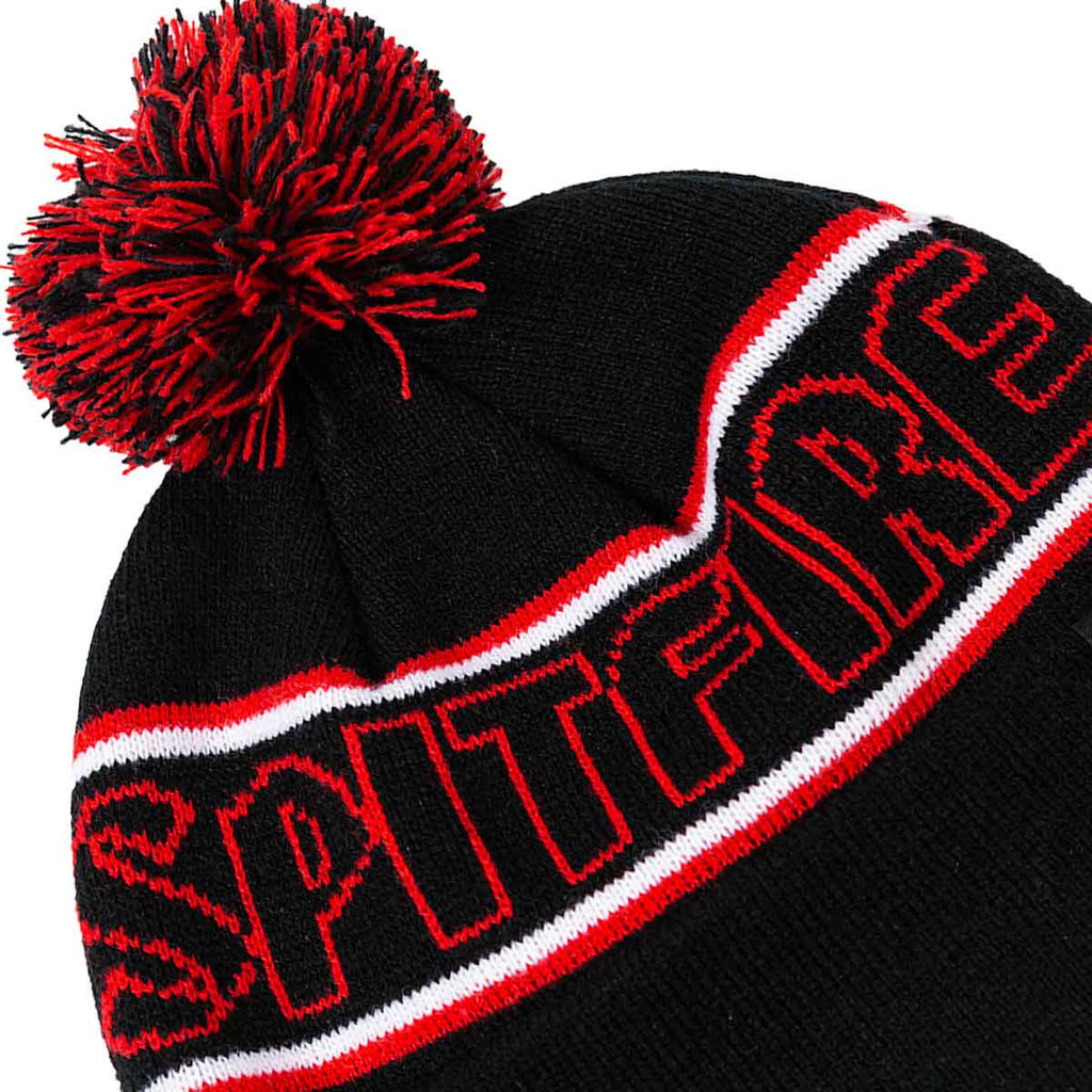 Spitfire Hombre Pom Beanie Black Red White  Spitfire   