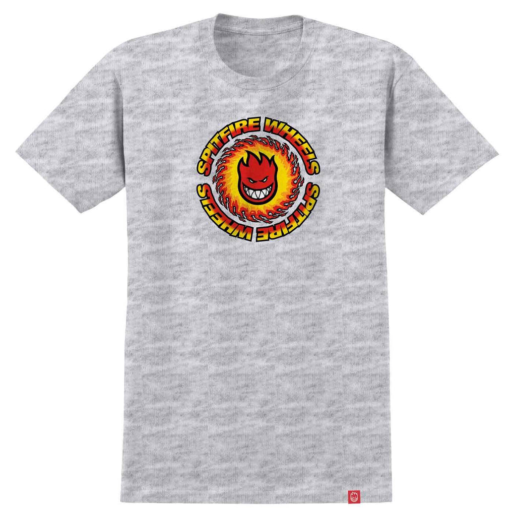 Spitfire OG Fireball Tee Ash Grey Red Yellow  Spitfire   