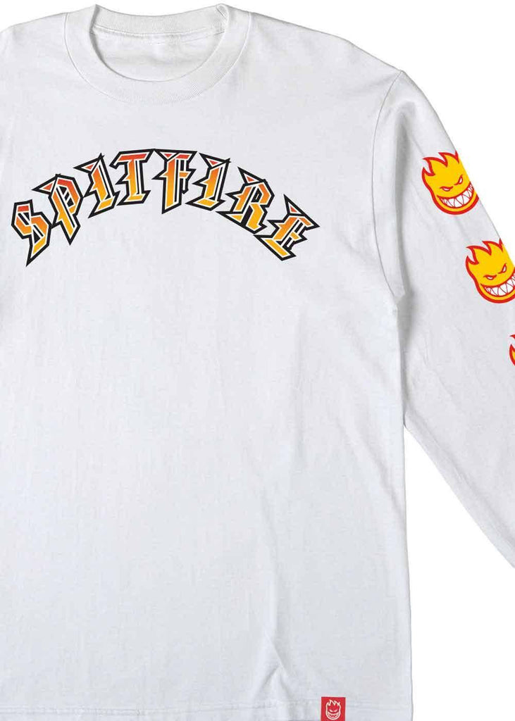 Spitfire Old E Bighead Fill Longsleeve T-Shirt White  Spitfire   