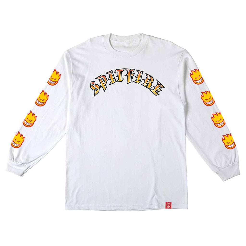 Spitfire Old E Bighead Fill Longsleeve T-Shirt White  Spitfire   