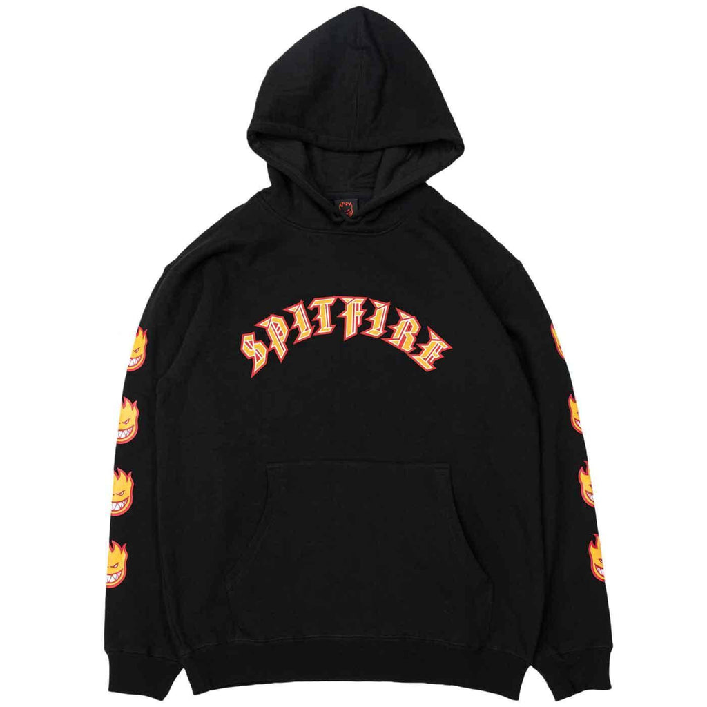 Spitfire Old E Bighead Fill Sleeve Hoodie Black  Spitfire   