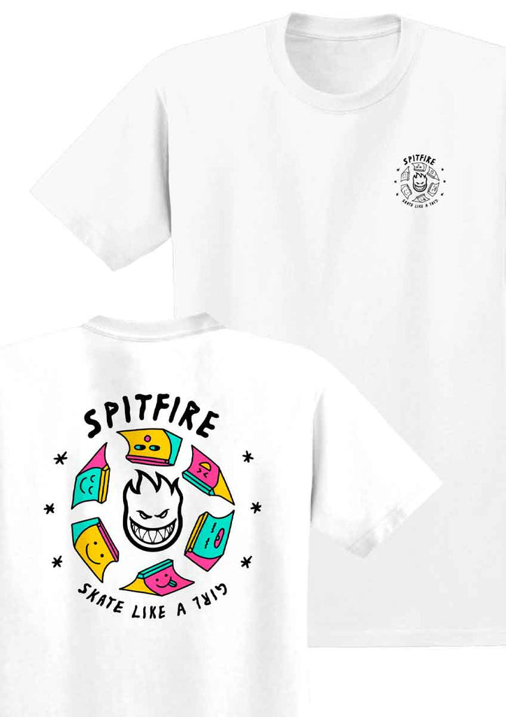 Spitfire Skate Like A Girl T-Shirt White  Spitfire   