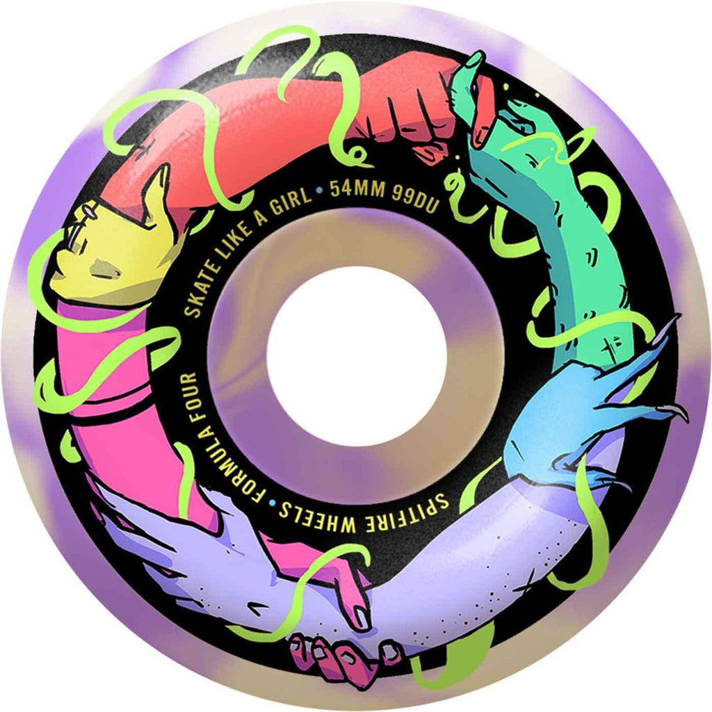 Spitfire - Spitfire 54mm 99A Formula Four Classics Skate Like A Girl Wheels Purple Swirl