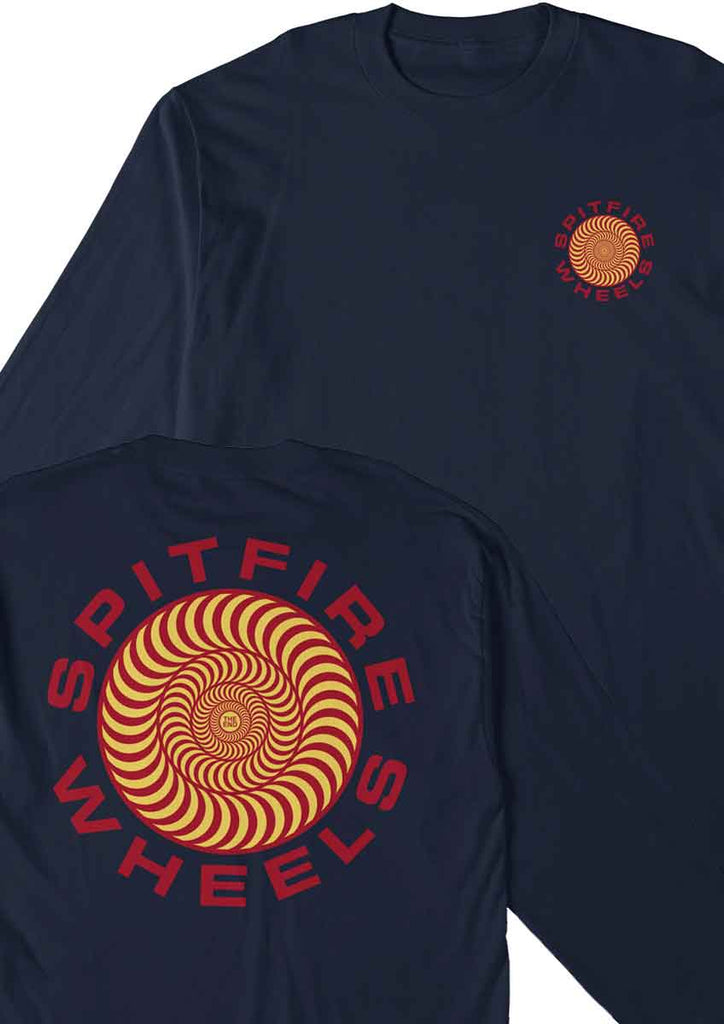 Spitfire Classic 87 Swirl Sleeve Longsleeve T-Shirt Navy  Spitfire   