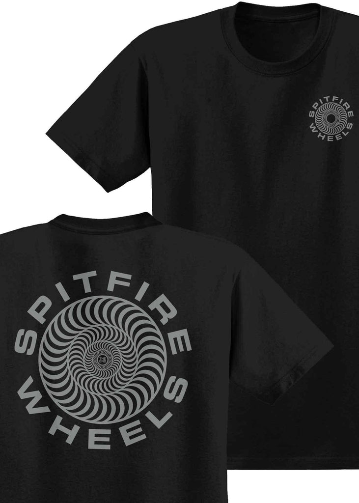 Spitfire Classic 87 Swirl T-Shirt Black Silver  Spitfire   