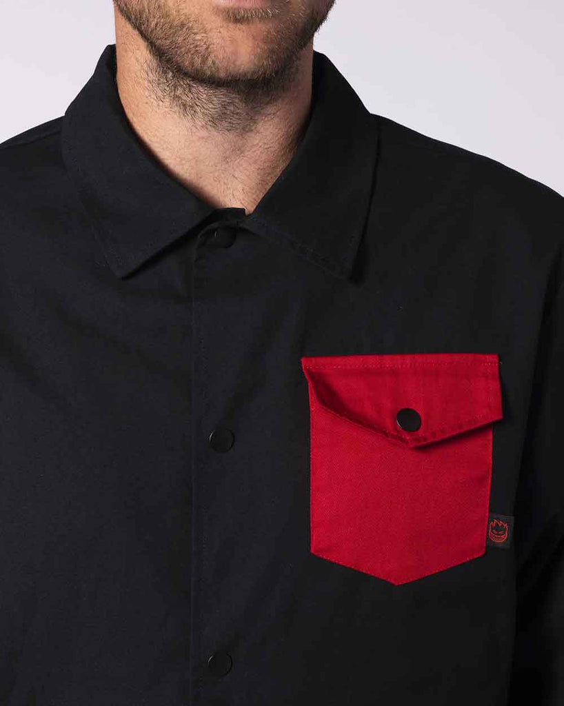 Spitfire Potrero Jacket Black Red  Spitfire   