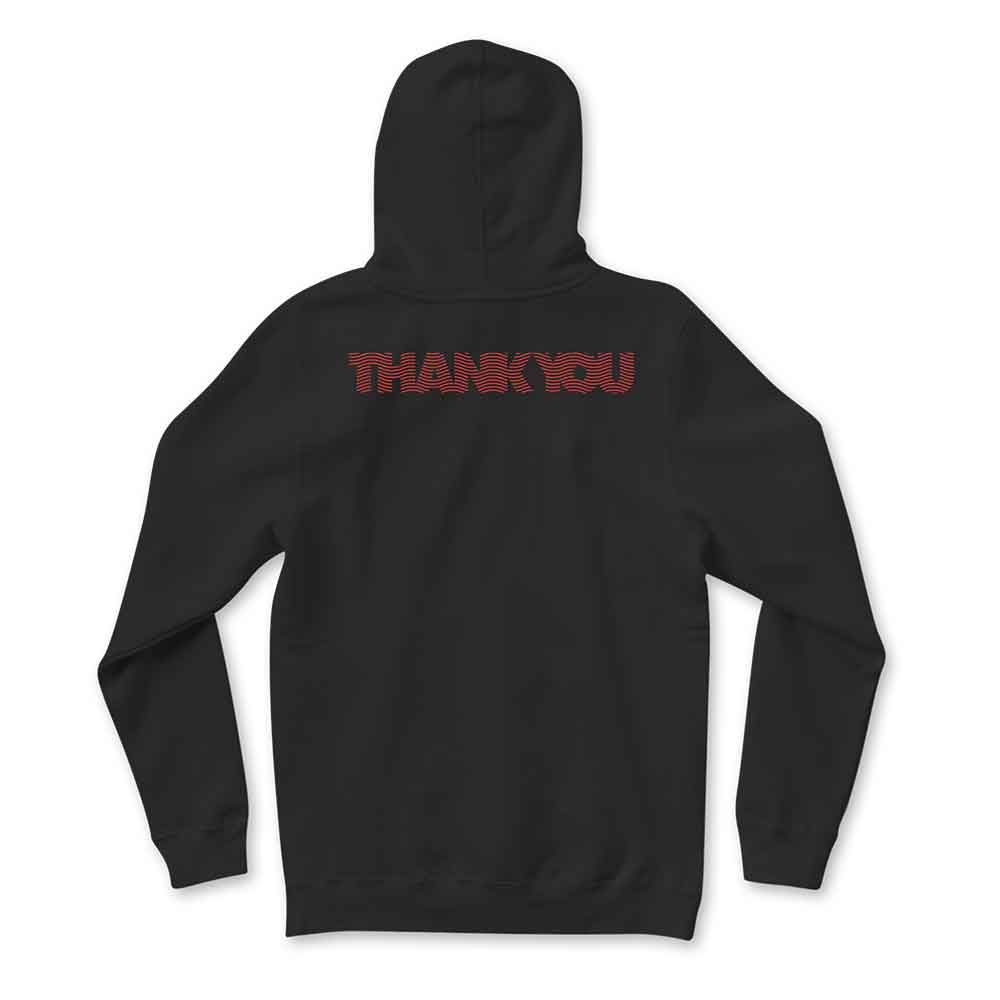 Thank You Shark Snack Hooded Sweatshirt Black  Thank You   