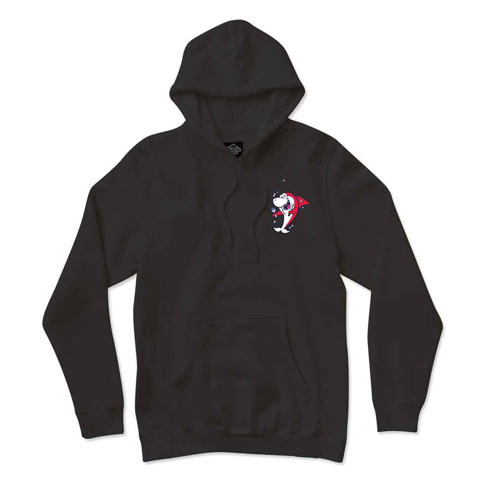 Thank You Shark Snack Hooded Sweatshirt Black  Thank You   