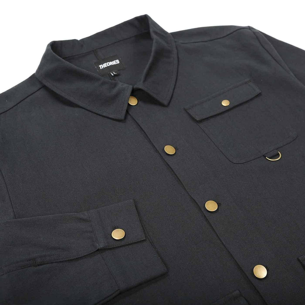 Theories Herringbone Hunting Jacket Black  Theories   